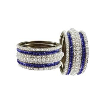 White Moti Brass Bangle 2