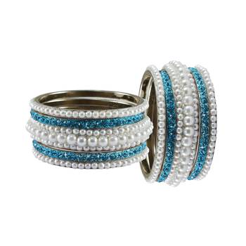 White Moti Brass Bangle 2