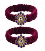 Dark Rani Stone Brass Bangle