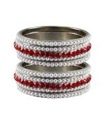 White Moti Brass Bangle