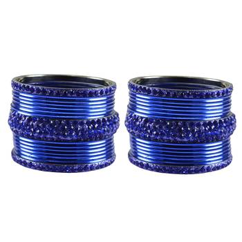 Blue Stone Brass Bangle 1