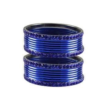 Blue Stone Brass Bangle 1