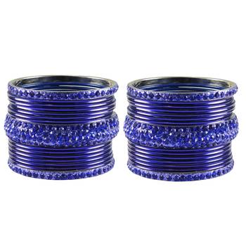Blue Stone Brass Bangle 1