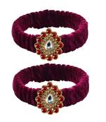 Dark Rani Stone Brass Bangle