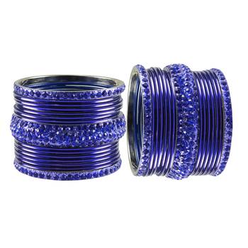 Blue Stone Brass Bangle 2