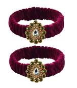 Dark Rani Stone Brass Bangle