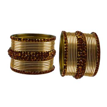 Golden Stone Brass Bangle 2