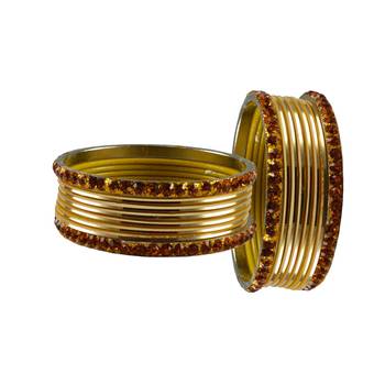 Golden Stone Brass Bangle 2