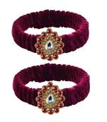 Dark Rani Stone Brass Bangle