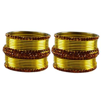 Yellow Stone Brass Bangle 1