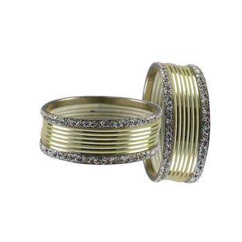 Cream  Stone Brass Bangle 2