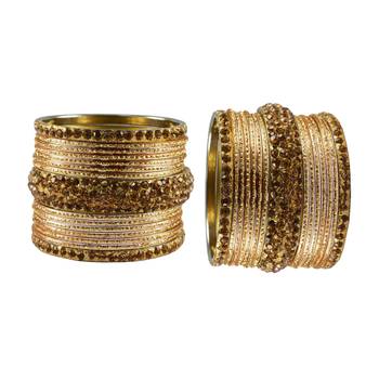 Golden Stone Brass Bangle 2