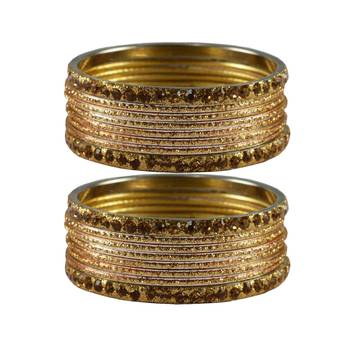 Golden Stone Brass Bangle 1