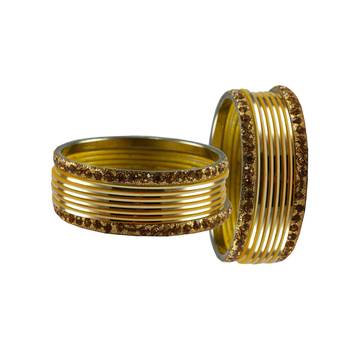 Golden Stone Brass Bangle 2