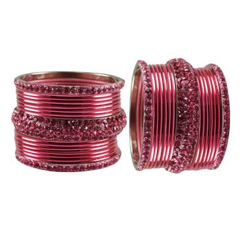 Gajari Stone Brass Bangle 2