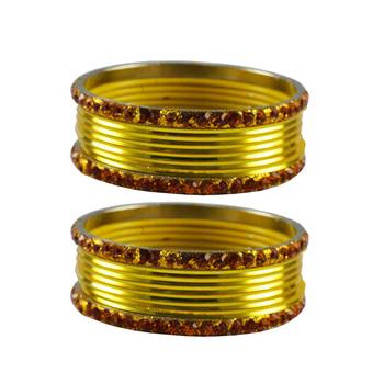 Yellow Stone Brass Bangle 1