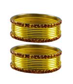 Yellow Stone Brass Bangle