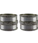 White Stone Brass Bangle