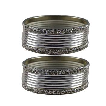 White Stone Brass Bangle 1