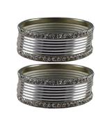 White Stone Brass Bangle