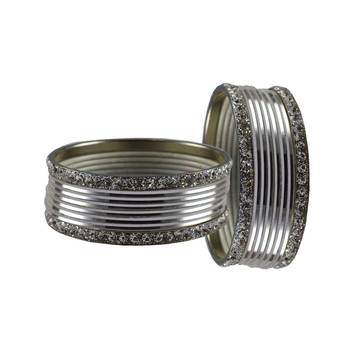 White Stone Brass Bangle 2