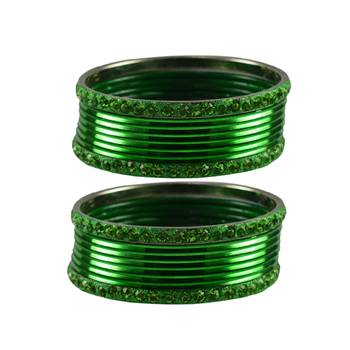 Green Stone Brass Bangle 1