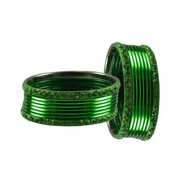 Green Stone Brass Bangle 2