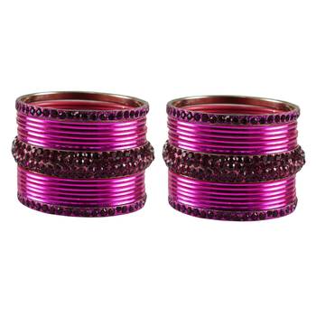 Dark Rani  Stone Brass Bangle 1