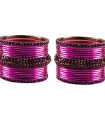 Dark Rani  Stone Brass Bangle