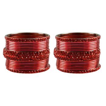 Red Stone Brass Bangle 1