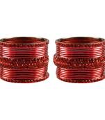 Red Stone Brass Bangle