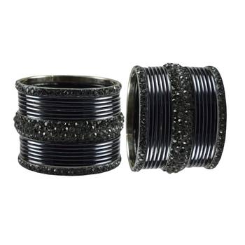 Black Stone Brass Bangle 2