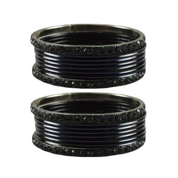 Black Stone Brass Bangle 1