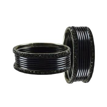 Black Stone Brass Bangle 2