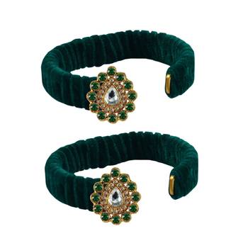 Green Stone Brass Bangle 2