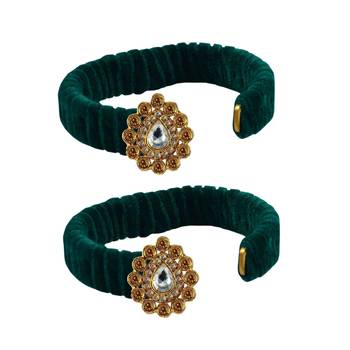 Green Stone Brass Bangle 2