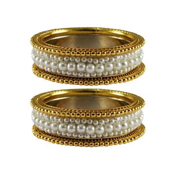 White Stone Brass Bangle 1