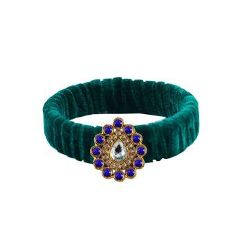 Green Stone Brass Bangle 1