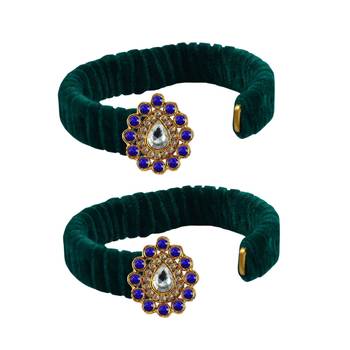 Green Stone Brass Bangle 2