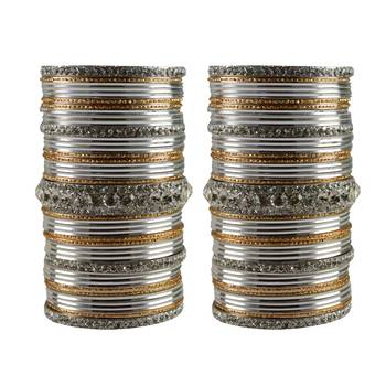Multi Stone Brass Bangle 1