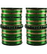 Multi Stone Brass Bangle