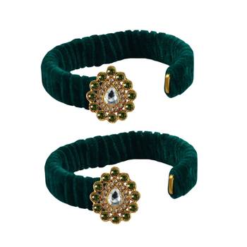 Green Stone Brass Bangle 2