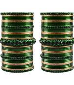 Multi Stone Brass Bangle