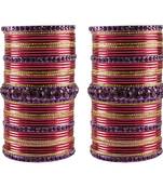 Multi Stone Brass Bangle