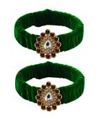 Light Green Stone Brass Bangle