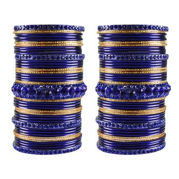 Multi Stone Brass Bangle 1