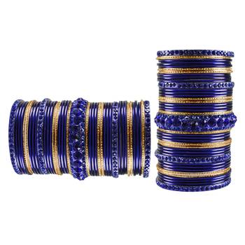 Multi Stone Brass Bangle 2