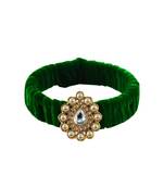 Light Green Stone Brass Bangle