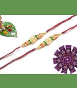multicolor Beaded Brother Rakhi  For Rakshabandhan
