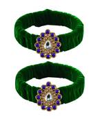 Light Green Stone Brass Bangle